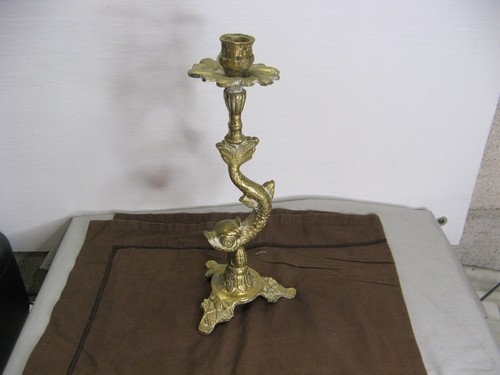 Ancien bougeoir laiton ou - ancien,