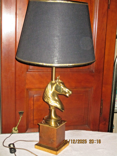 Lampe tête cheval metal - tête, de